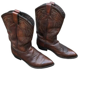 Frye Men's Brown Leather Billy Pull on Cowboy Western Boots Size 11M